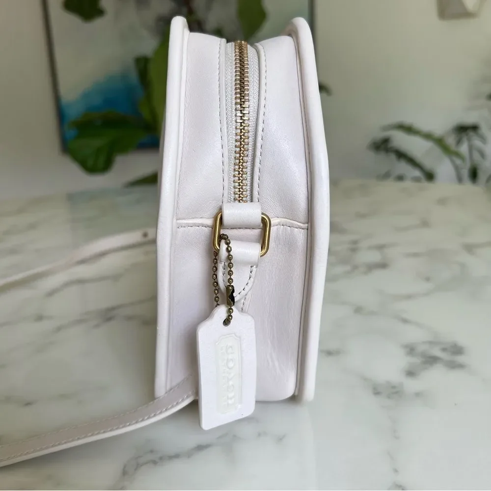 COACH Originals Archival Zip Geometric Pouch 141 Leather Crossbody Bag Chalk